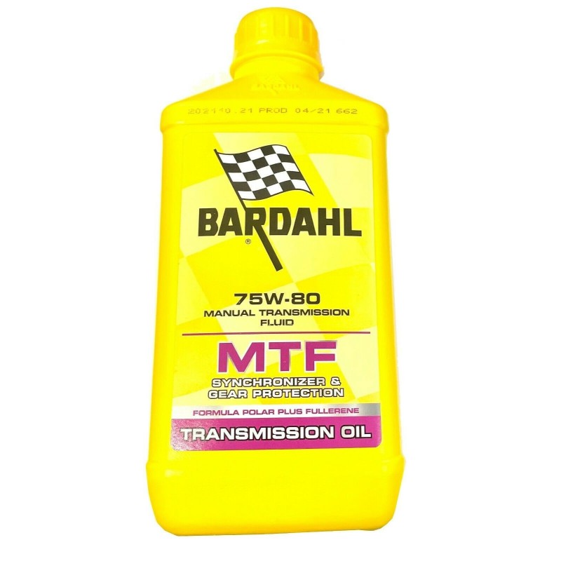 1 Lt Olio Auto Bardahl Bardhal Mtf 75W80 GL4 Trasmissioni Manuali Differenziali