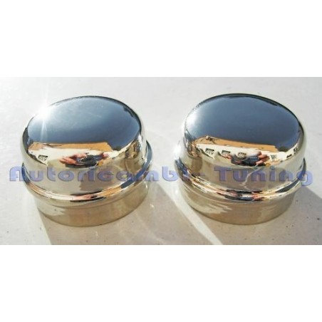 2 Coppette Paragrasso Cromate Copri Mozzo Ruota per FIAT 500 F L R