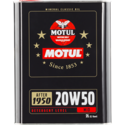 2 Litri - Motul Classic Oil 20W50 OLIO MINERALE Fiat 500 N D F G L R 126