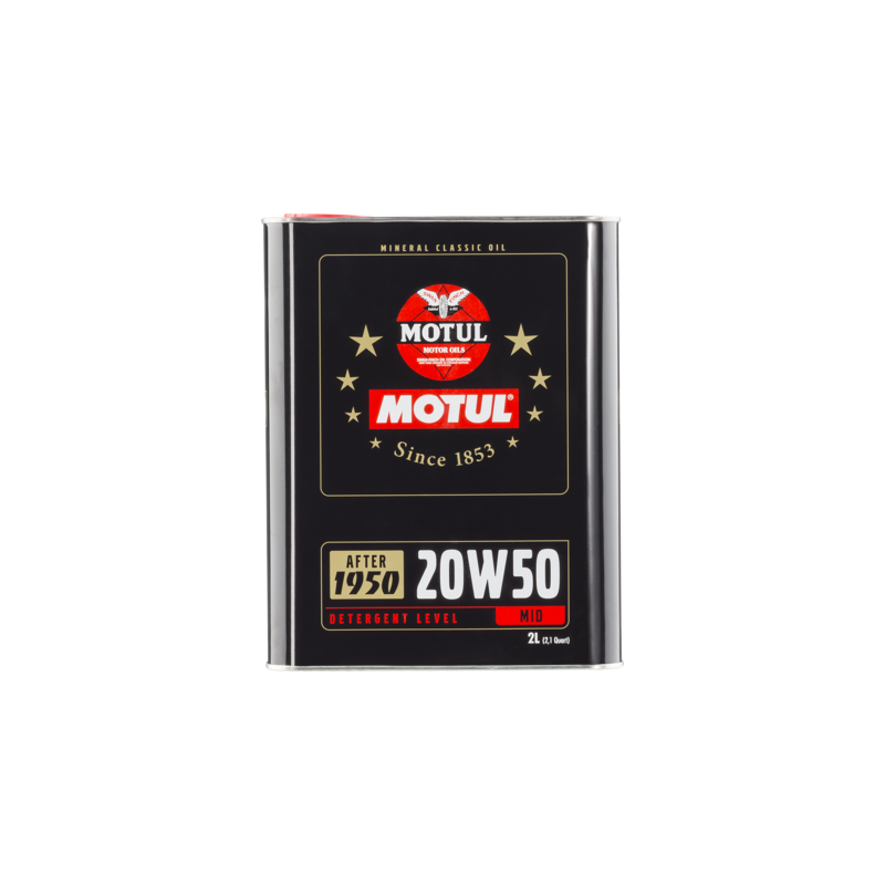 2 Litri - Motul Classic Oil 20W50 OLIO MINERALE Fiat 500 N D F G L R 126