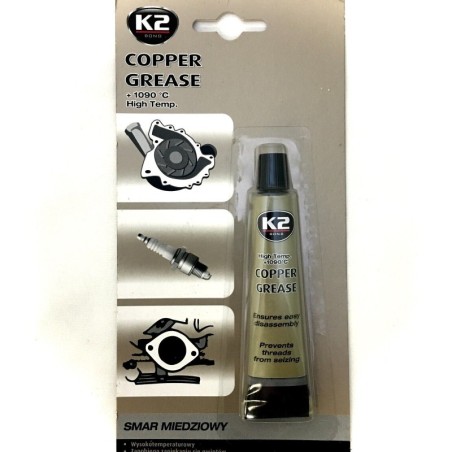 Pasta Grasso al Rame Alte Temperature fino a 1090° Tubo da 20gr COPPER GREASE K2