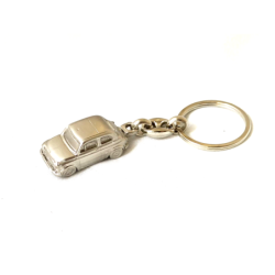 PORTACHIAVI CHIAVI AUTO FIAT 500 EPOCA METALLO SATINATO METAL KEYCHAIN