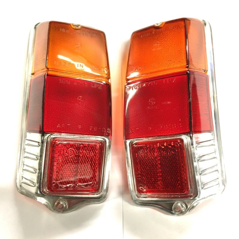 Coppia Gemme Plastiche Fanali Posteriori mod. liscio per FIAT 500 F L R DX + SX