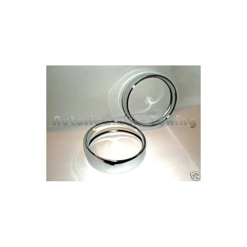 Coppia Cornici Cromate Ghiera Faro Anteriore per FIAT 500 F L R