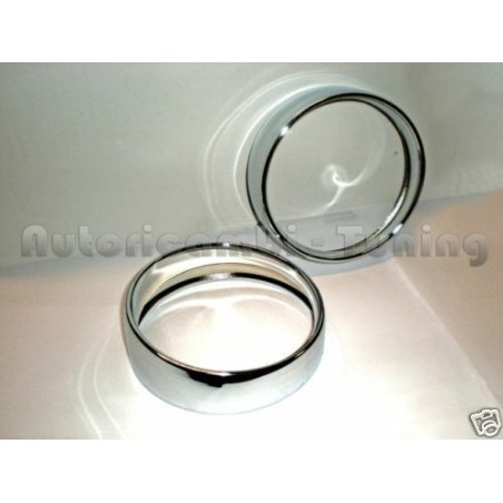 Coppia Cornici Cromate Ghiera Faro Anteriore per FIAT 500 F L R