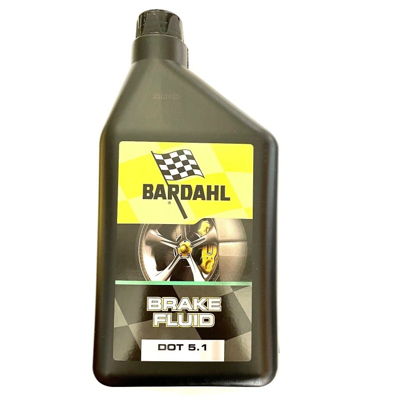 1 Litro Olio Fluido Freni DOT 5.1 Bardahl Fully Synthetic Brake Fluid Sintetico