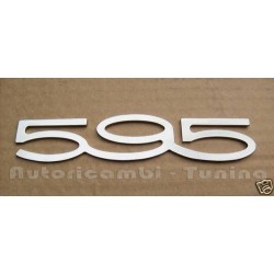 Scritta Posteriore Cromata ABARTH "595" per FIAT 500 90x20mm