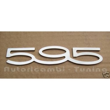 Scritta Posteriore Cromata ABARTH "595" per FIAT 500 90x20mm