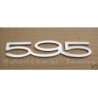 Scritta Posteriore Cromata ABARTH "595" per FIAT 500 90x20mm