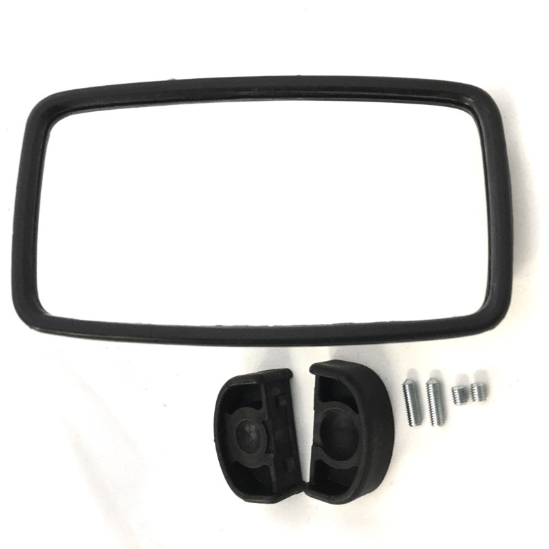 Specchio Esterno Rettangolare Cromato con Guarnizione per Fiat 500