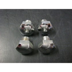 4x Viti Cromate Fissaggio Coppa Ruota FIAT 500 F L - Qualità ASI