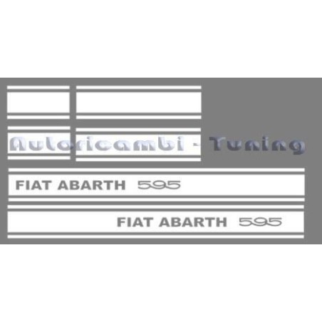 Adesivi Laterali Bianchi ABARTH 595 per FIAT 500