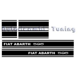 Adesivi Laterali Neri ABARTH 595 per FIAT 500