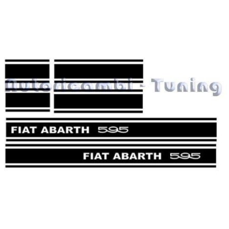Adesivi Laterali Neri ABARTH 595 per FIAT 500