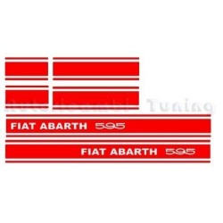 Adesivi Laterali Rossi ABARTH 595 per FIAT 500