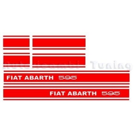 Adesivi Laterali Rossi ABARTH 595 per FIAT 500