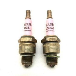 2 Candele LODGE GOLDEN A 4 PUNTE per FIAT 500 F L R e 126 - ALTE PRESTAZIONI