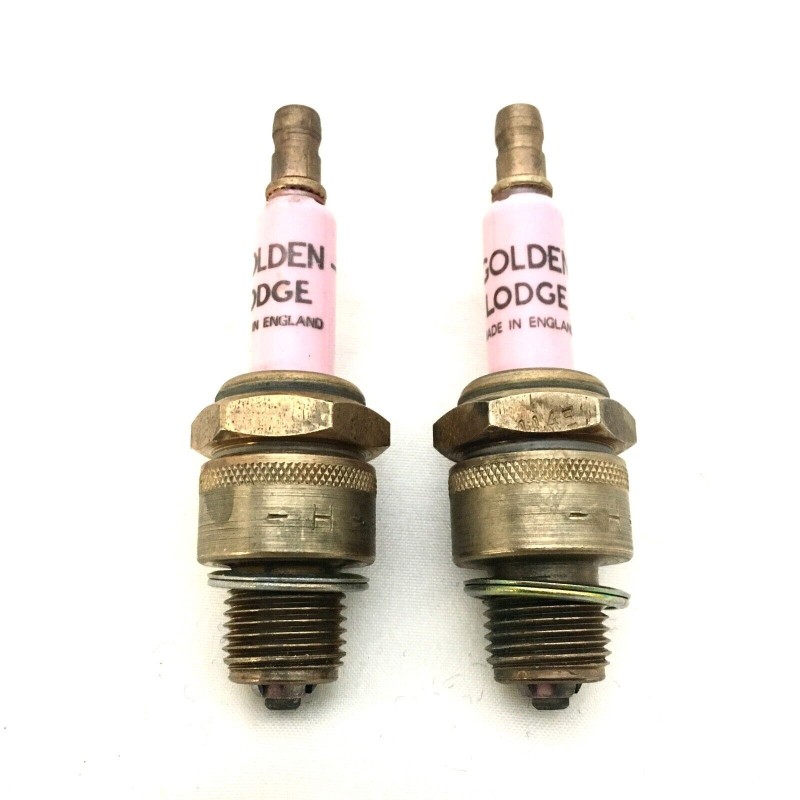 2 Candele LODGE GOLDEN A 4 PUNTE per FIAT 500 F L R e 126 - ALTE PRESTAZIONI