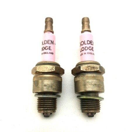 2 Candele LODGE GOLDEN A 4 PUNTE per FIAT 500 F L R e 126 - ALTE PRESTAZIONI