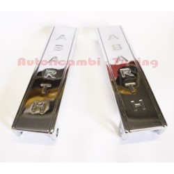 Staffe alza cofano "ABARTH" in acciaio cromato per FIAT 500 126 altezza cm. 11