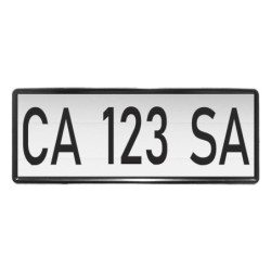 Portatarga Anteriore Acciaio Nero Verniciato Polvere Targa Bianca dal 1985 al 1999 PT4