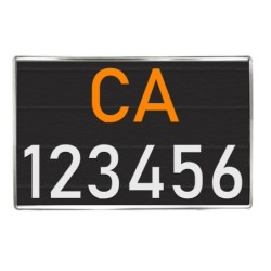 Portatarga Posteriore Acciaio Inox Provincia Arancione dal 1976 al 1985 SOPRASOTTO PT7