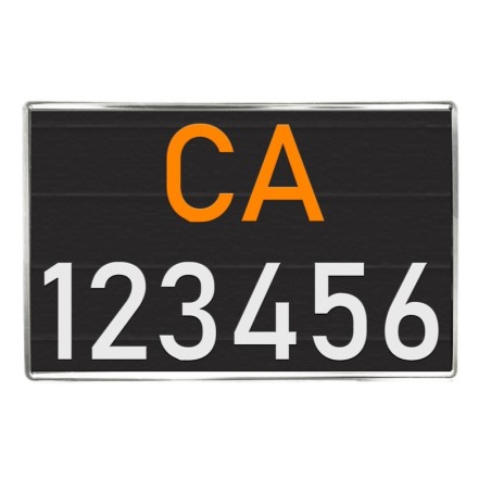 Portatarga Posteriore Acciaio Inox Provincia Arancione dal 1976 al 1985 SOPRASOTTO PT7