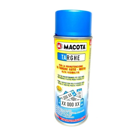 Vernice Spray Blu Per Manutenzione Targhe Auto Moto Caravan -  400ML