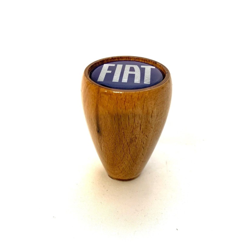 Pomello Leva Marce in Legno con LOGO "FIAT" colore Blu per FIAT 500 - 126