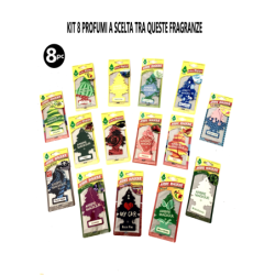 Set Arbre Magique 8 Pezzi Misti a Scelta Profumo Profumatore Fragranza Auto