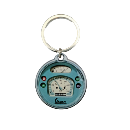 Portachiavi Vintage Porta Chiavi Auto Logo Vespa Epoca Metallo Contachilometri