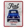 Targa in Metallo Vintage 15x20 cm Tema Fiat 500 The Italian Classic Idea Regalo