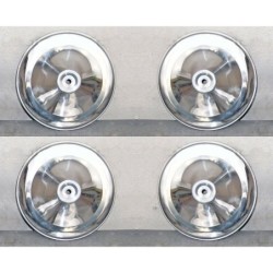 N°4 Coppe Borchie in Alluminio per Ruota per FIAT 500 D N F