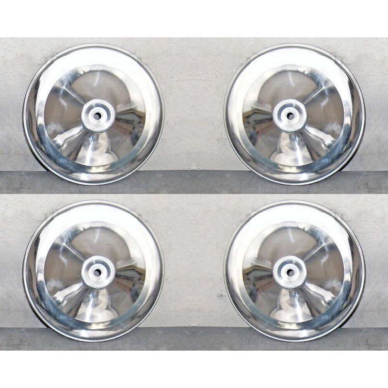 N°4 Coppe Borchie in Alluminio per Ruota per FIAT 500 D N F