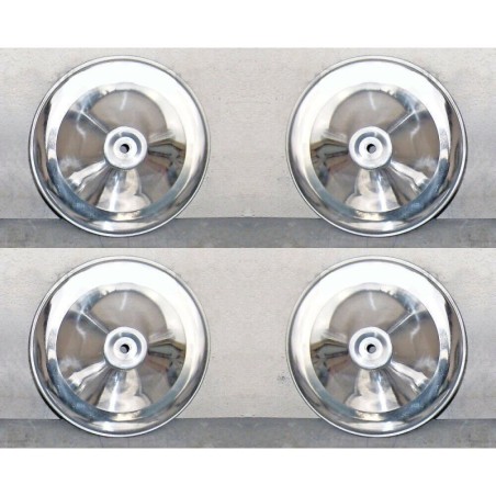 N°4 Coppe Borchie in Alluminio per Ruota per FIAT 500 D N F