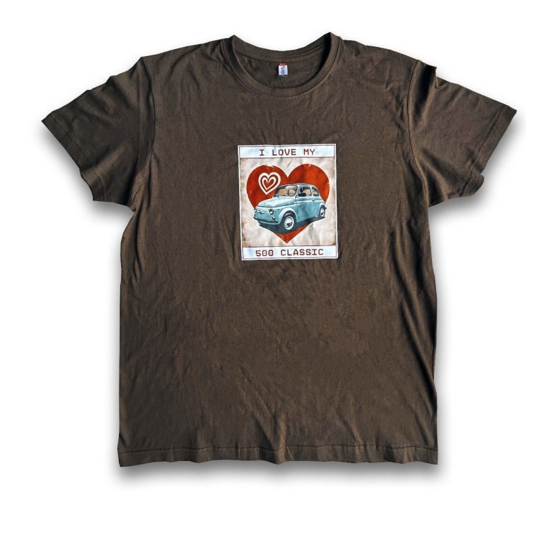 T-Shirt Unisex Uomo Donna FIAT 500 Epoca Classic Old Vintage Appassionati Collezionisti Idea Regalo
