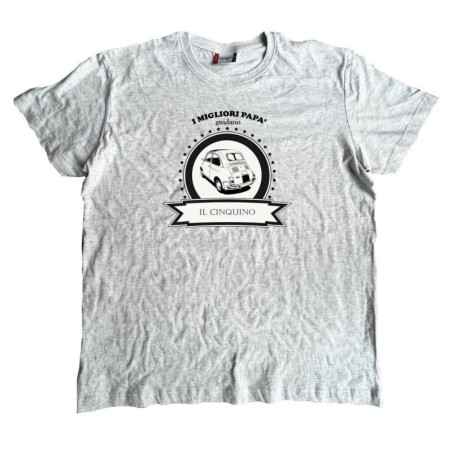T-Shirt Unisex Uomo Donna I MIGLIORI PAPà GUIDANO la Fiat 500 Epoca Old Vintage