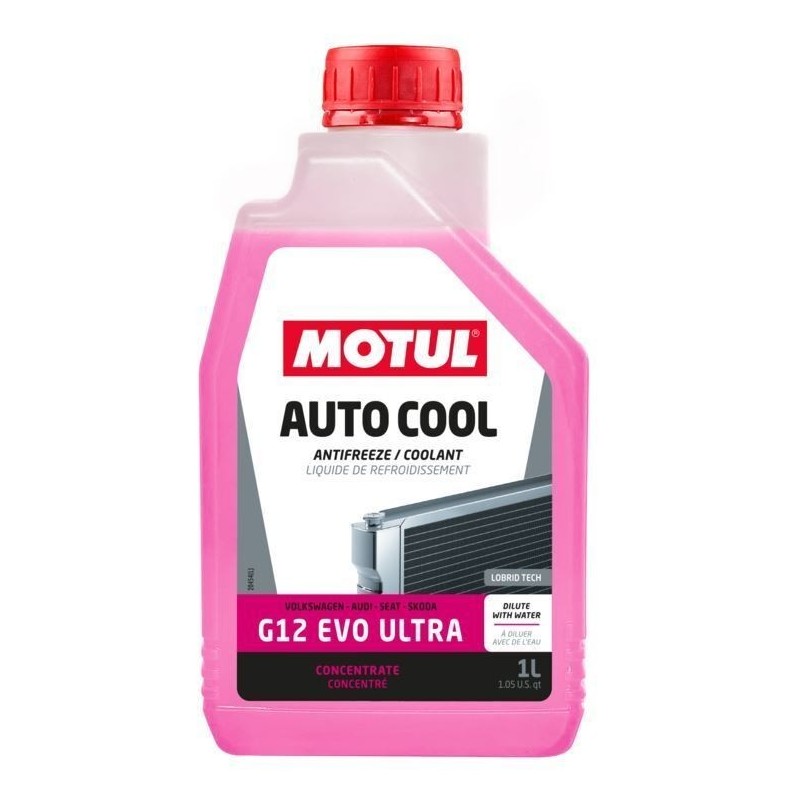Motul Auto Cool G12 Ultra Evo Liquido Refrigerante Puro Rosa Audi Skoda - 1 Litro