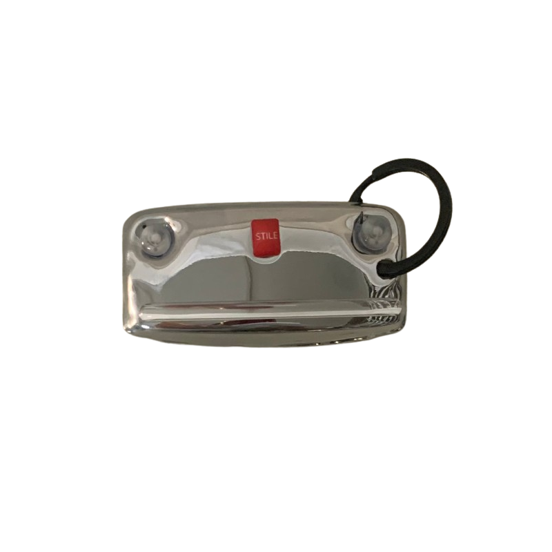 Portachiavi Cromato a Forma di Frontale Musetto - Fiat 500 Epoca