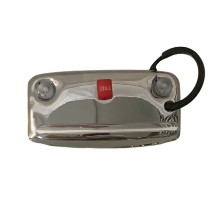 Portachiavi Cromato a Forma di Frontale Musetto - Fiat 500 Epoca