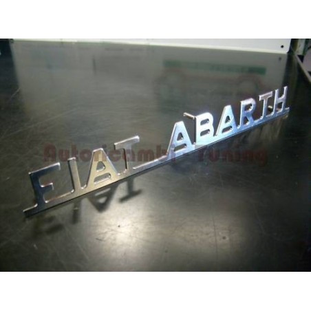 Scritta " FIAT ABARTH " in Metallo Cromato per FIAT 500 F L R 126 Epoca