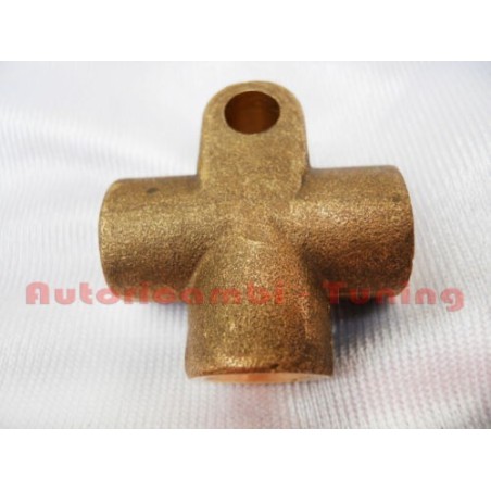 Raccordo 3 vie in ottone Tubi Freno FIAT 500 F L R & FIAT 126 - 10x1,25
