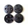 Kit Serie 4 Coppe Ruota in Plastica Nera per Fiat 126 Epoca