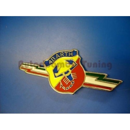 Fregio Stemma Scudo in Metallo ABARTH "Saette Tricolore" per FIAT 500 EPOCA