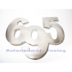 Fregio in Acciaio Cromato ABARTH 695 per FIAT 500 62x49mm
