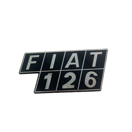 Fregio Posteriore in Plastica per Fiat 126 misure 10.5x5 cm