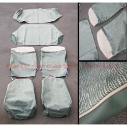 Fodere Complete Copri Sedili in Tessuto Verde/Avorio per FIAT 500 D - Qualità ASI