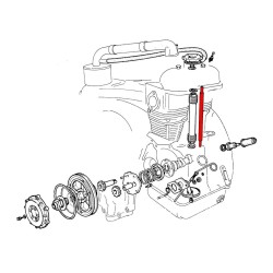 Asta Comando Punterie 235mm per Fiat 500 R/126 Epoca