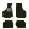 Kit 4 Tappeti Tappetini Moquette con Bordo Giallo Specifici per FIAT 500 F L R
