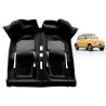 Tappeto Nero Pavimento Moquette Doppio Zerbino per FIAT 500 EPOCA dal 57 al 75